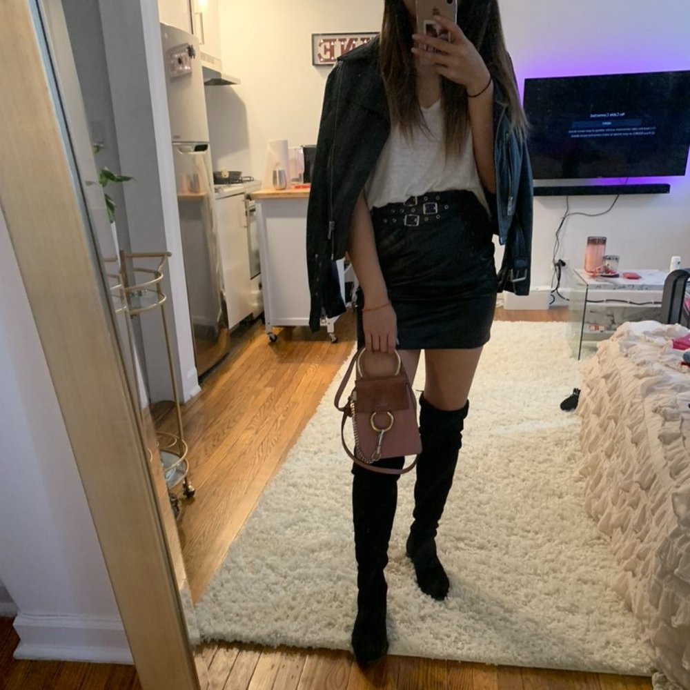Faux Leather Skirt